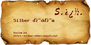 Silber Ádám névjegykártya